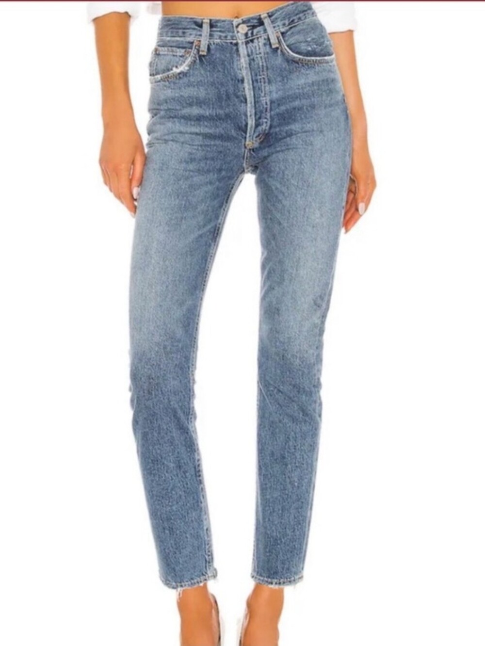 Agolde Riley High Rise Straight Crop Women's Size 25
